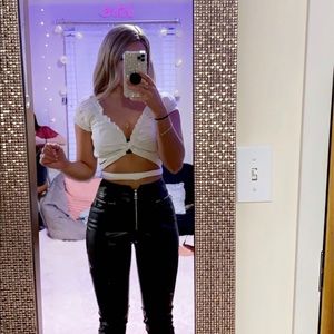I AM GIA tie crop top